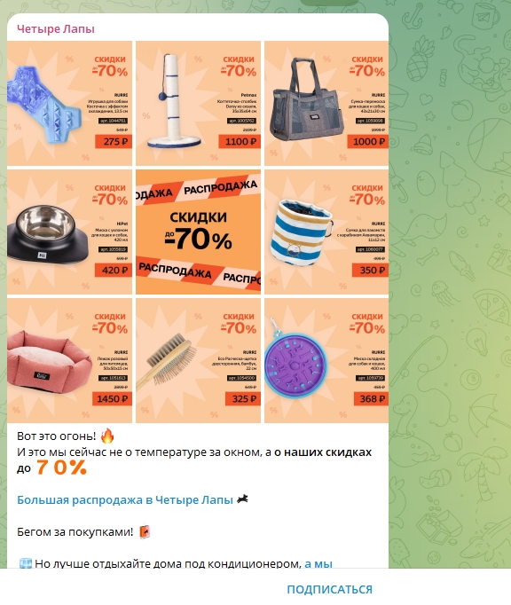 Виды контента телеграм