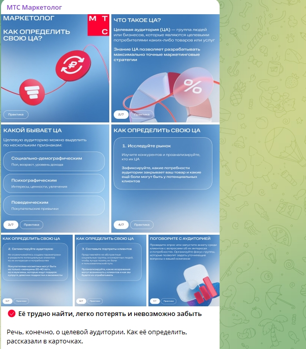 Контент план telegram